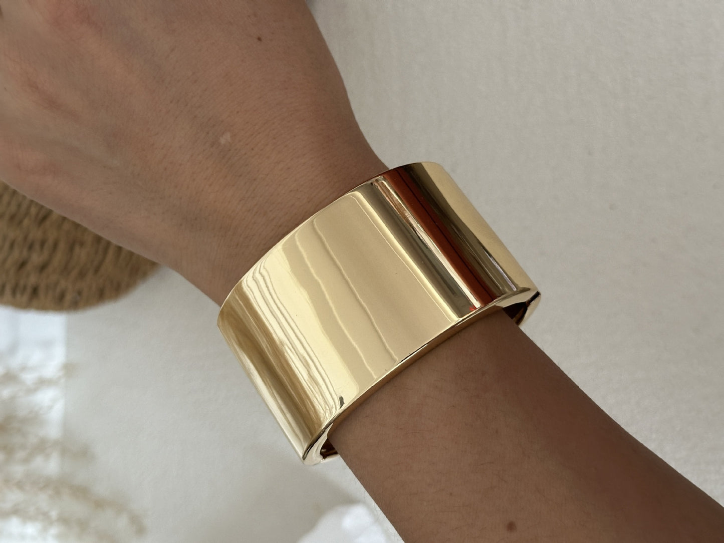Minimalist Geometric Alloy Plated Cuff Bracelet for Women