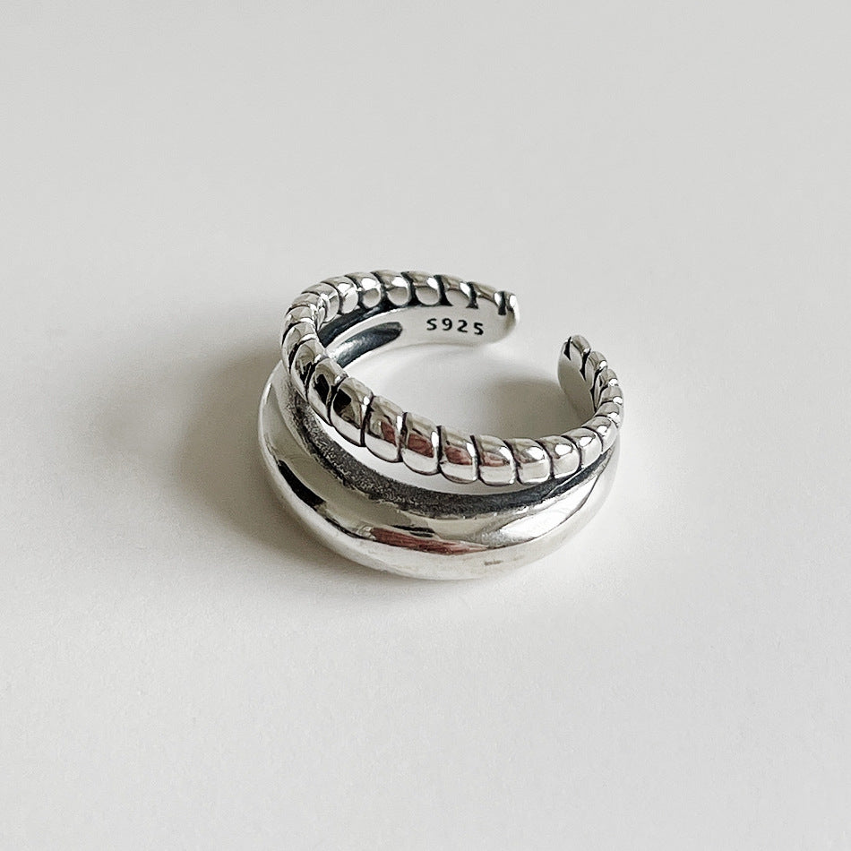 Minimalist 925 Sterling Silver Heart Ring for Women