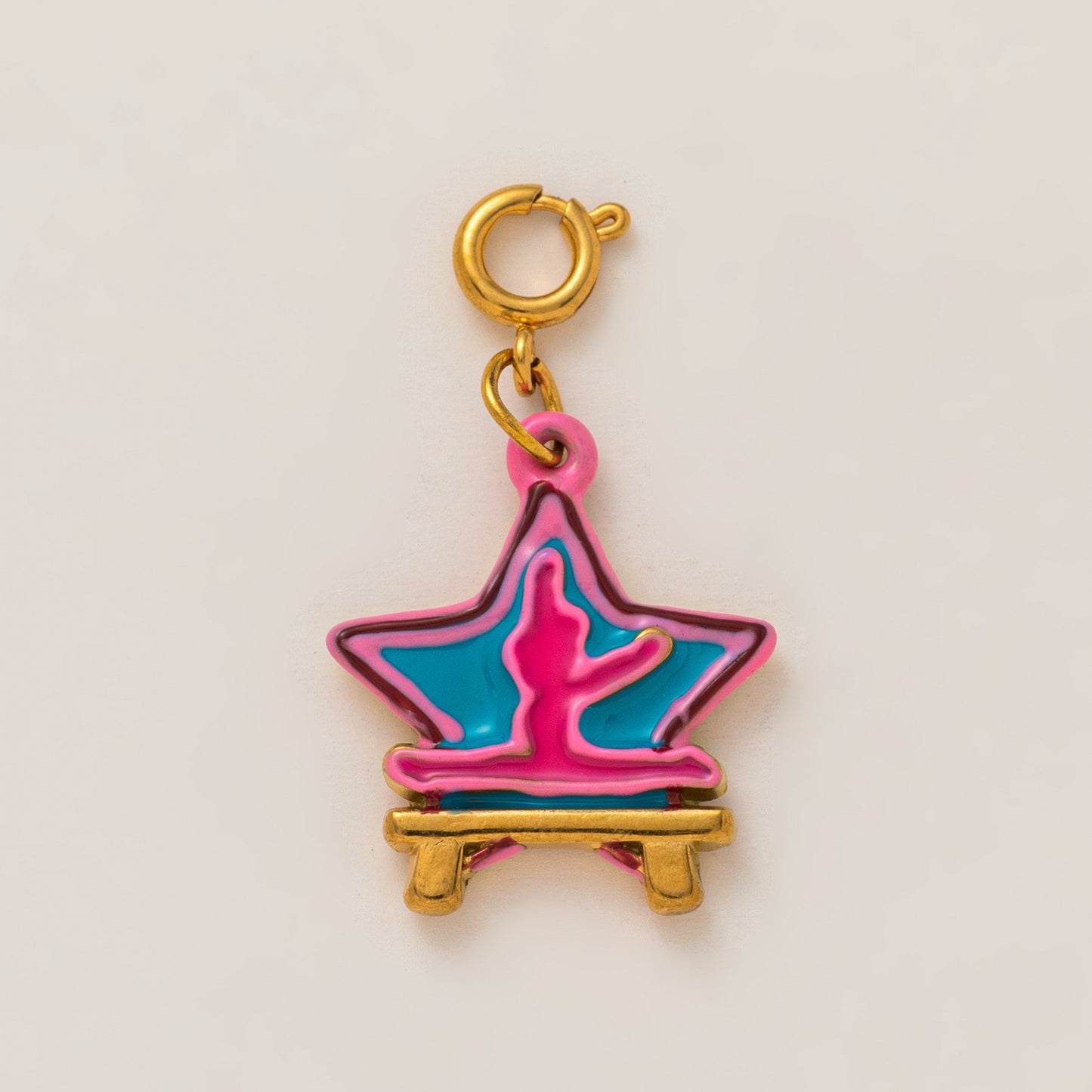 Vintage PVD 18K Gold Plated Stainless Steel Eyeshadow Palette Charm Bar