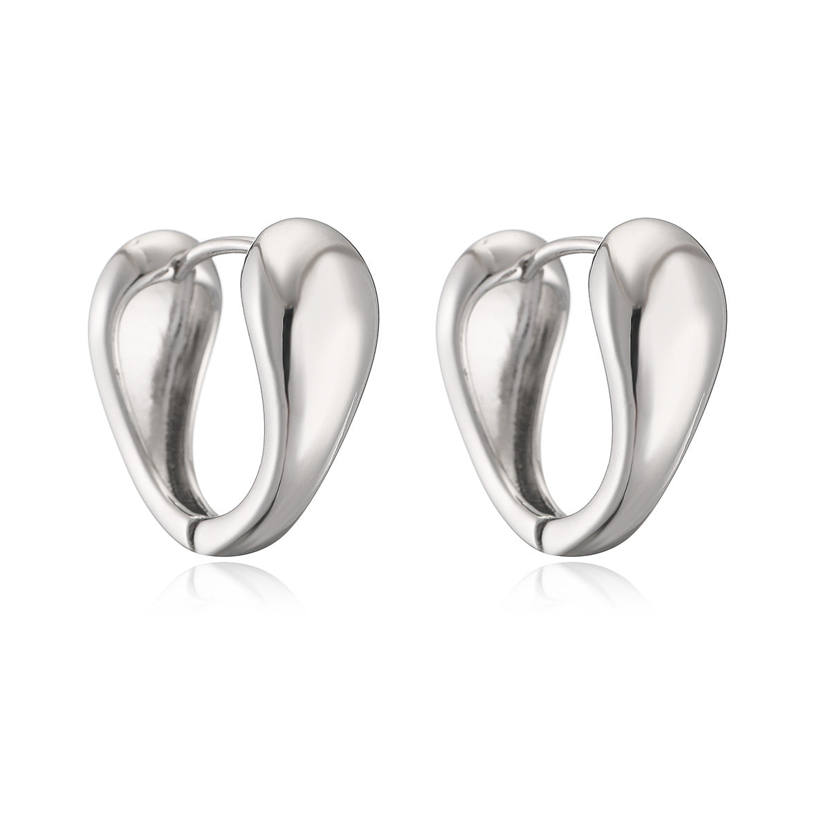 Orecchini da donna geometrici irregolari minimalisti in rame placcato oro