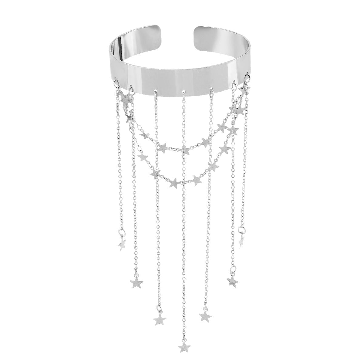 Pulsera ajustable vintage en forma de estrella con detalle de borla en hierro galvanizado