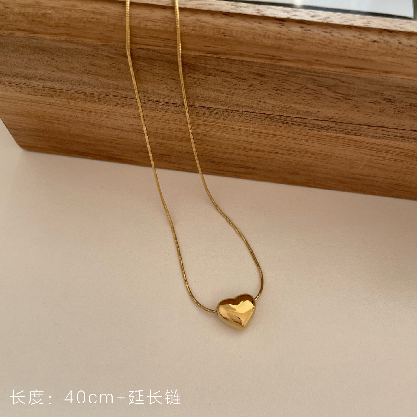 Minimalist Geometric Titanium Steel Necklace with Gold Plating for Layering Delicate Clavicle Chain