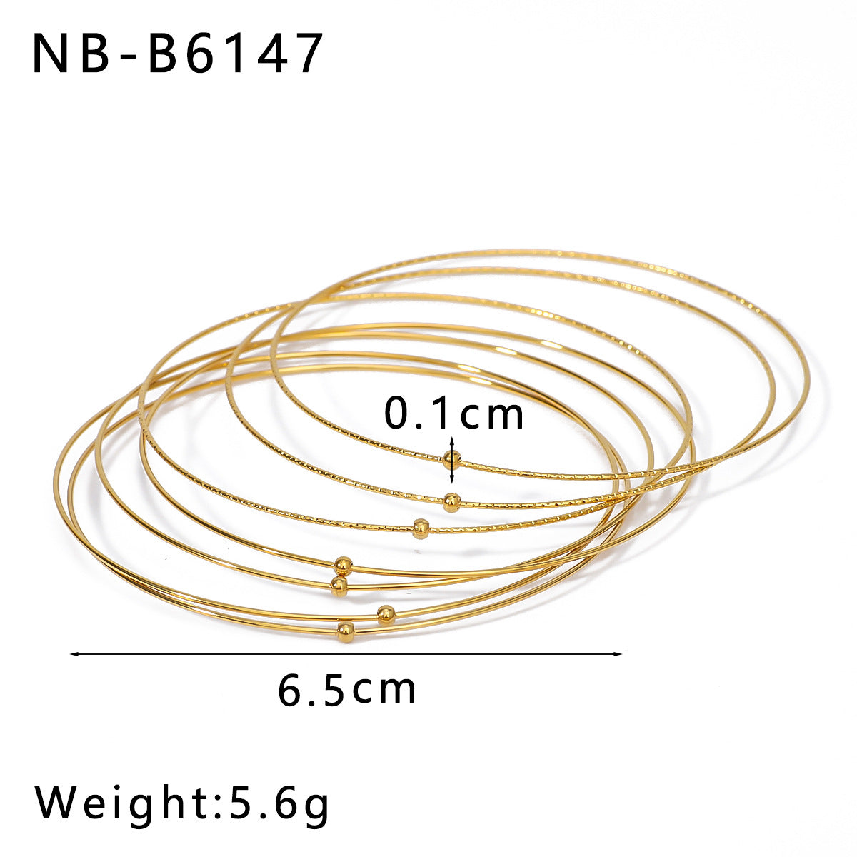 Minimalist Stainless Steel Multi-Layer Line Bracelet with 18K Gold Plating for Women