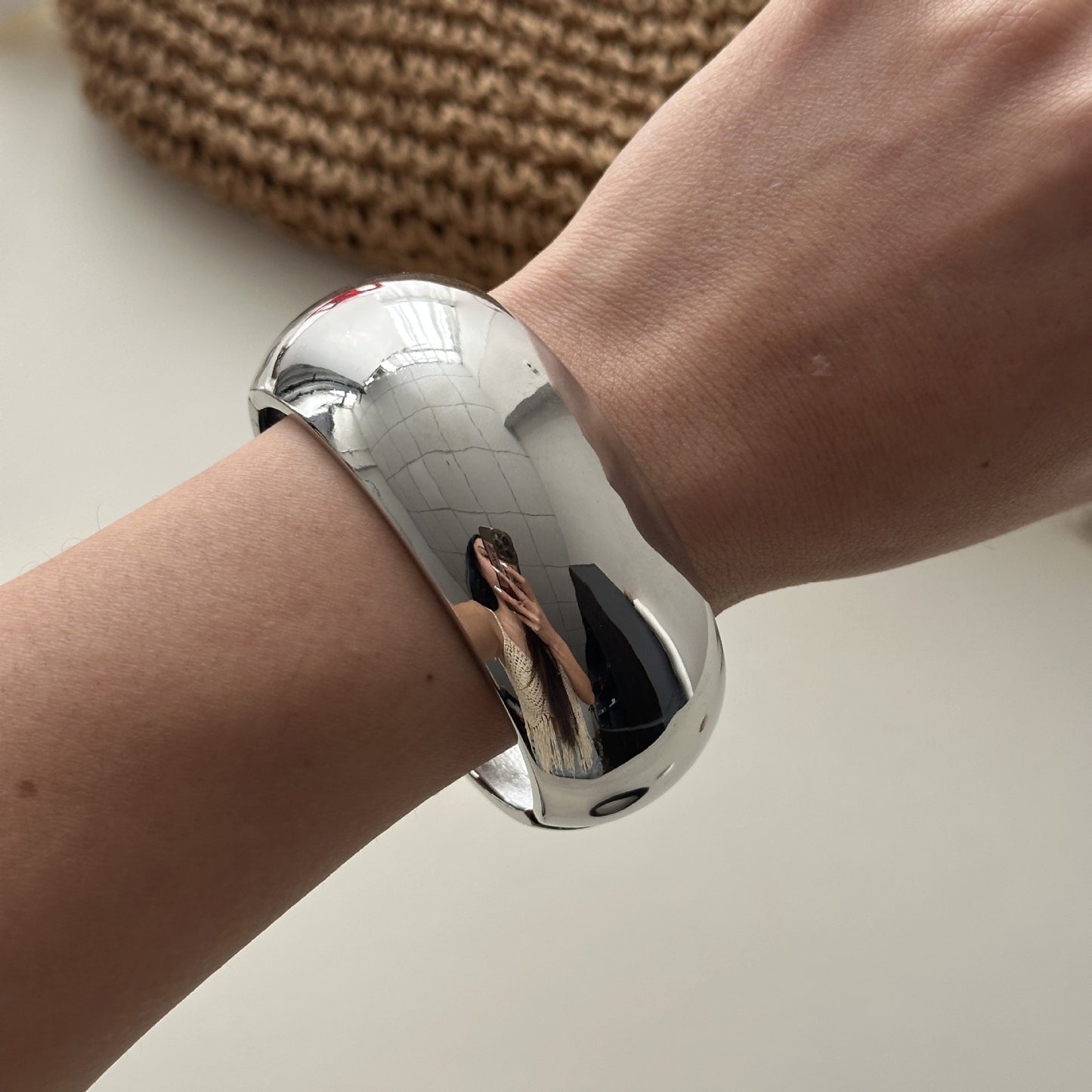 Geometric Oval Resin Plated Leopard Print Bracelet