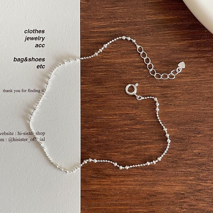 Minimalist Star-Shaped S925 Sterling Silver Anklet with Beaded Accent and Plated Finish