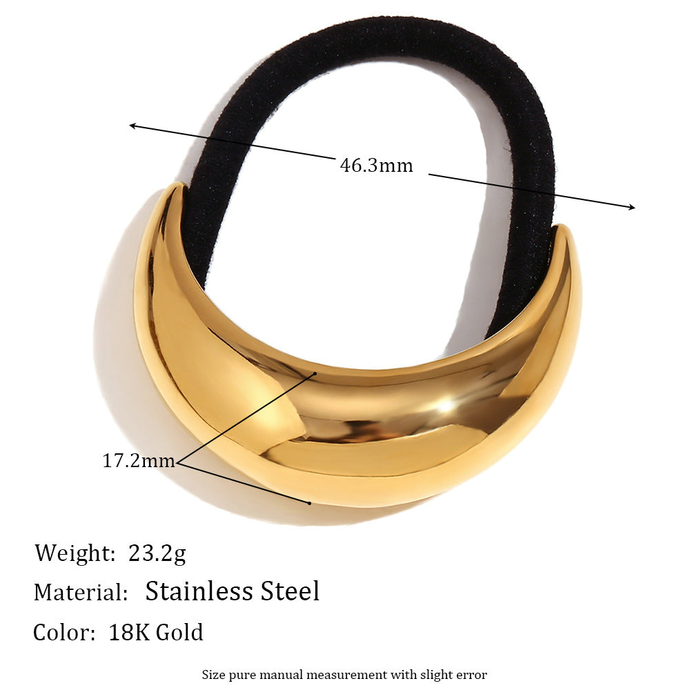 Vintage Butterfly Wing Hair Tie for Women Made of Stainless Steel with 18K Gold Plating