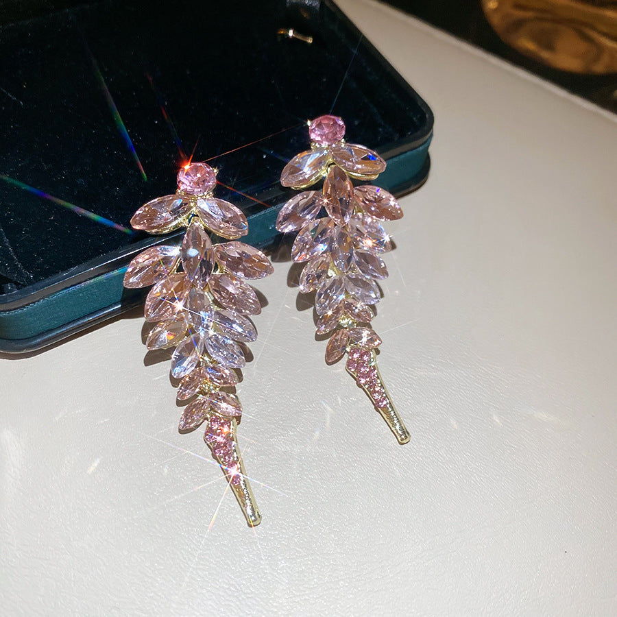 Orecchini a perno da donna geometrici eleganti rotondi con strass in lega con perni in acciaio