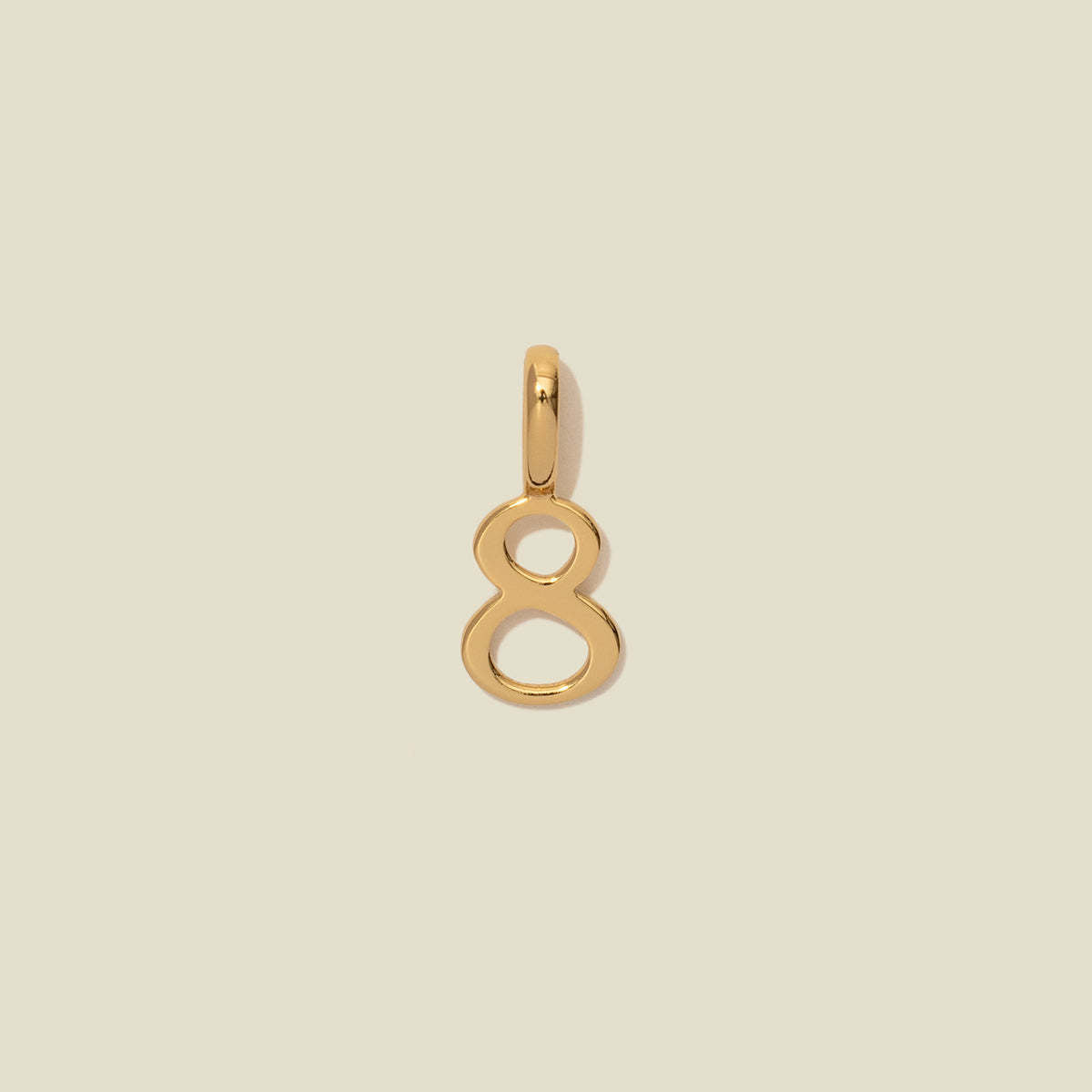 Lucky Angel 18K Gold Plated Square Number Titanium Steel Pendant Necklace for Women