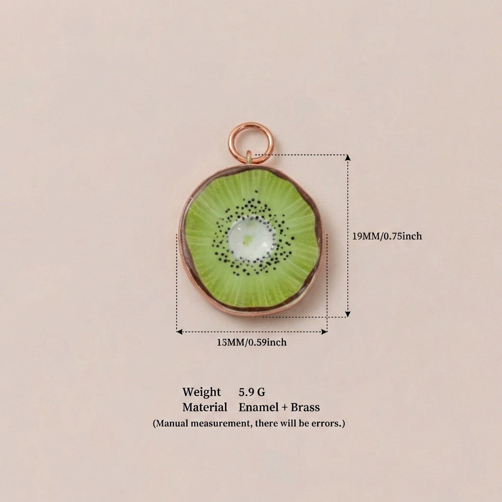 Sweet Plated Brass Apple Charm Bar