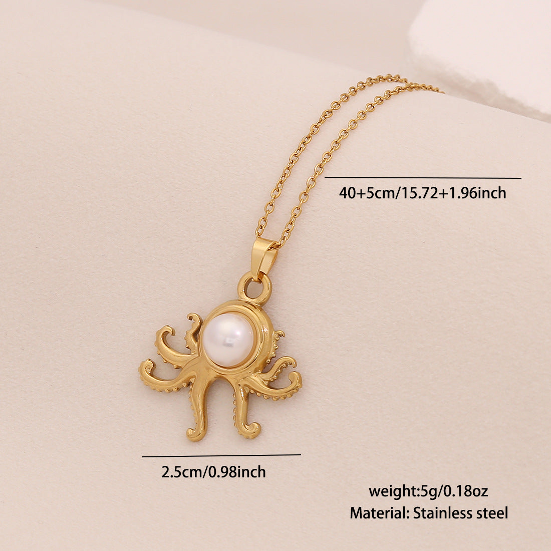 Playful Ocean Animal Pendant Necklace in Stainless Steel with Plating Finish, Turtle Seahorse Dolphin Shell Design on O-Chain for Women