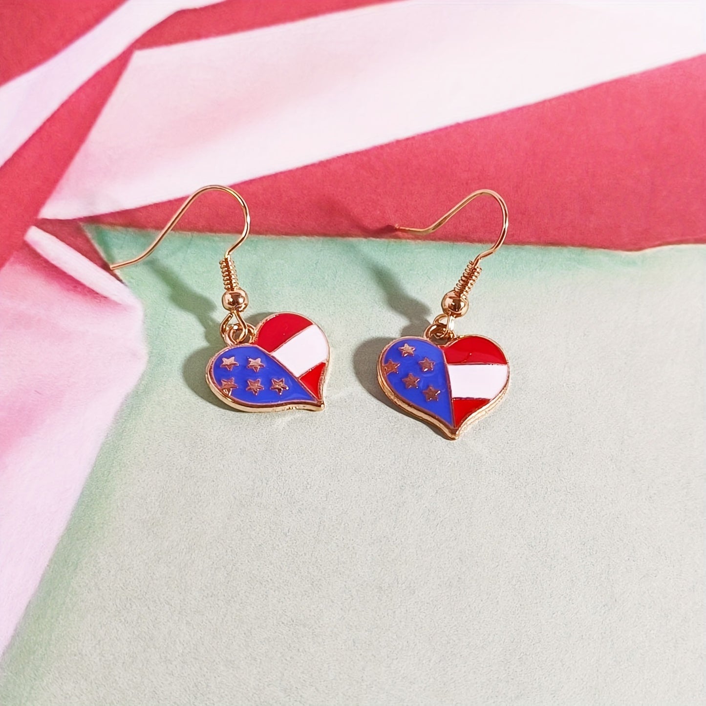 Set di orecchini e collana in lega a forma di cuore e stella a goccia d'olio, stile alla moda, unisex