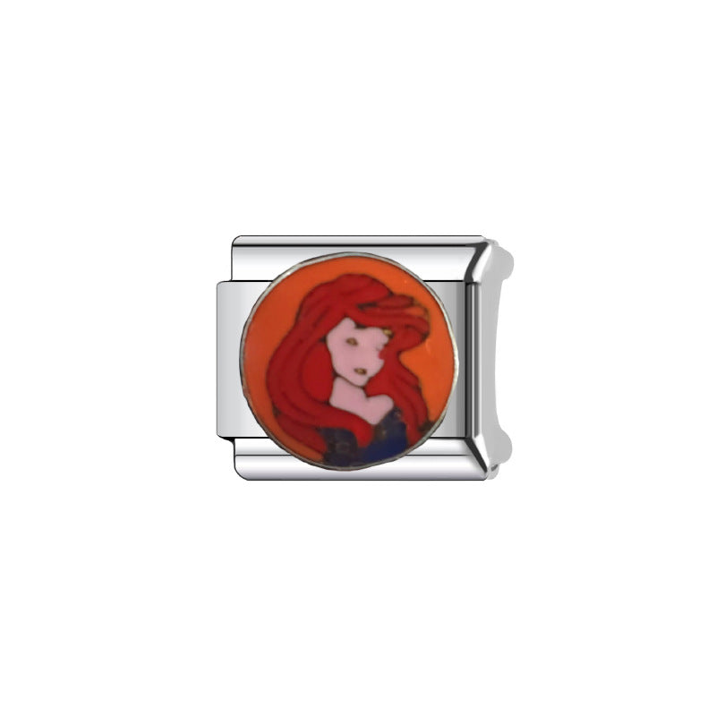 Elegant Plated Stainless Steel Cartoon Charm Bar Bracelet Unisex Fashion Jewelry