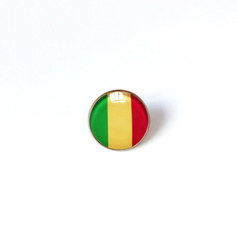 Pin de Solapa de Aleación Esmaltado Personalizado con Diseño de Bandera del Mundo para Hombres y Mujeres