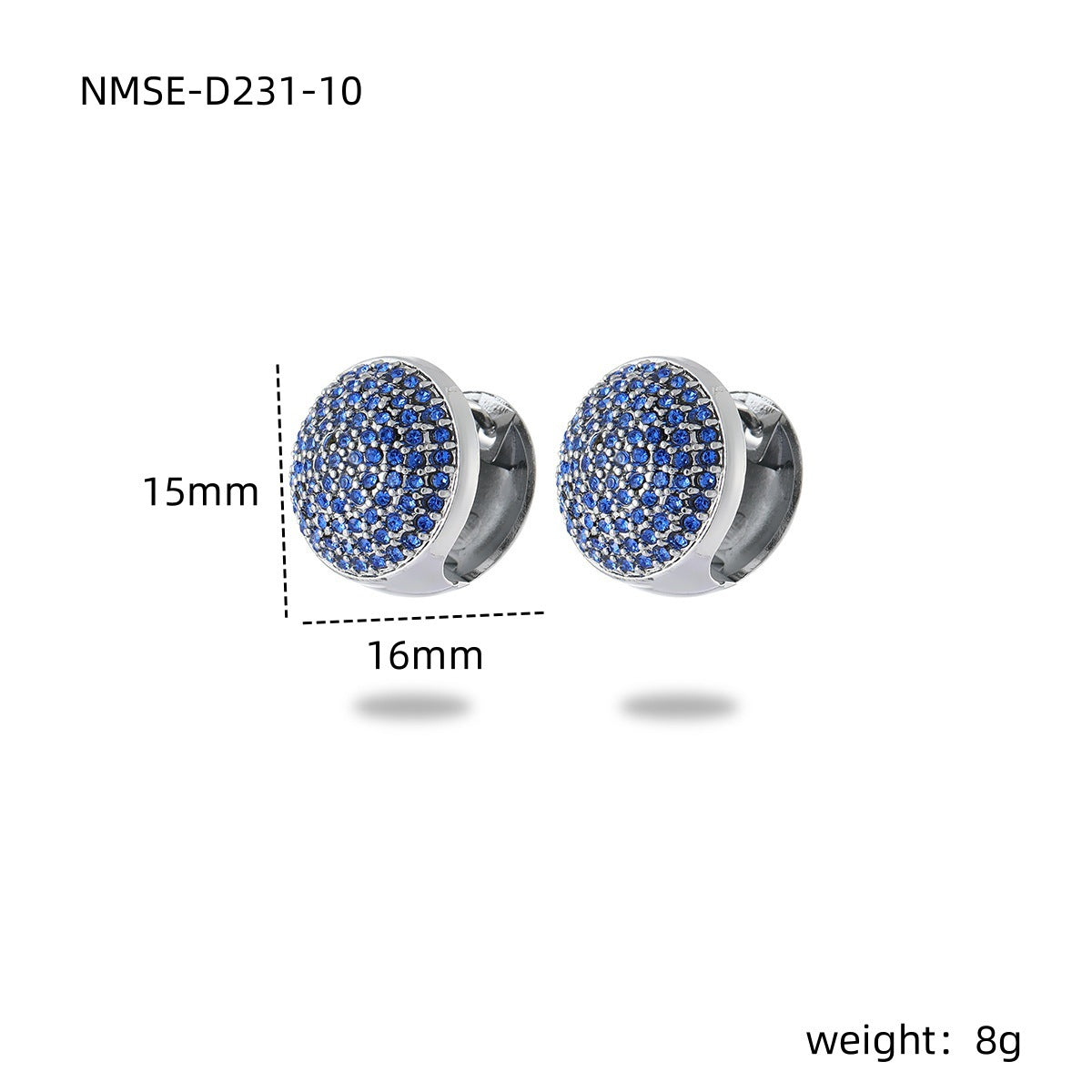Pendientes de botón redondos geométricos de acero inoxidable con estilo francés vintage y acabado chapado para mujer