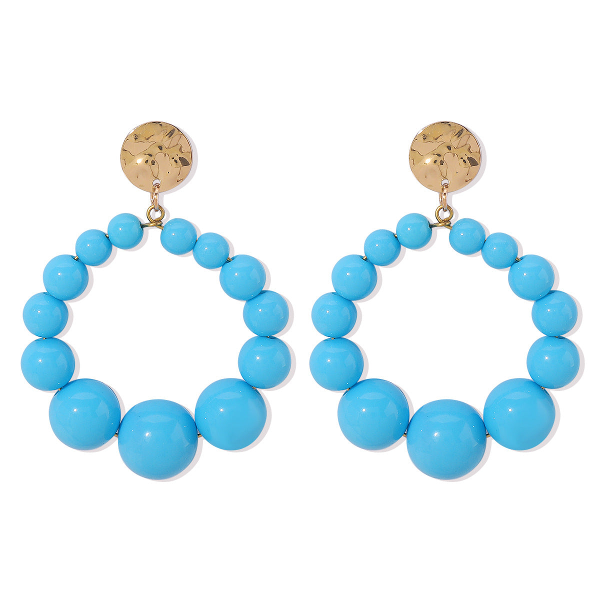 Pendientes Minimalistas Geométricos de Resina para Mujer en Colores Caramelo con Acabado Artesanal