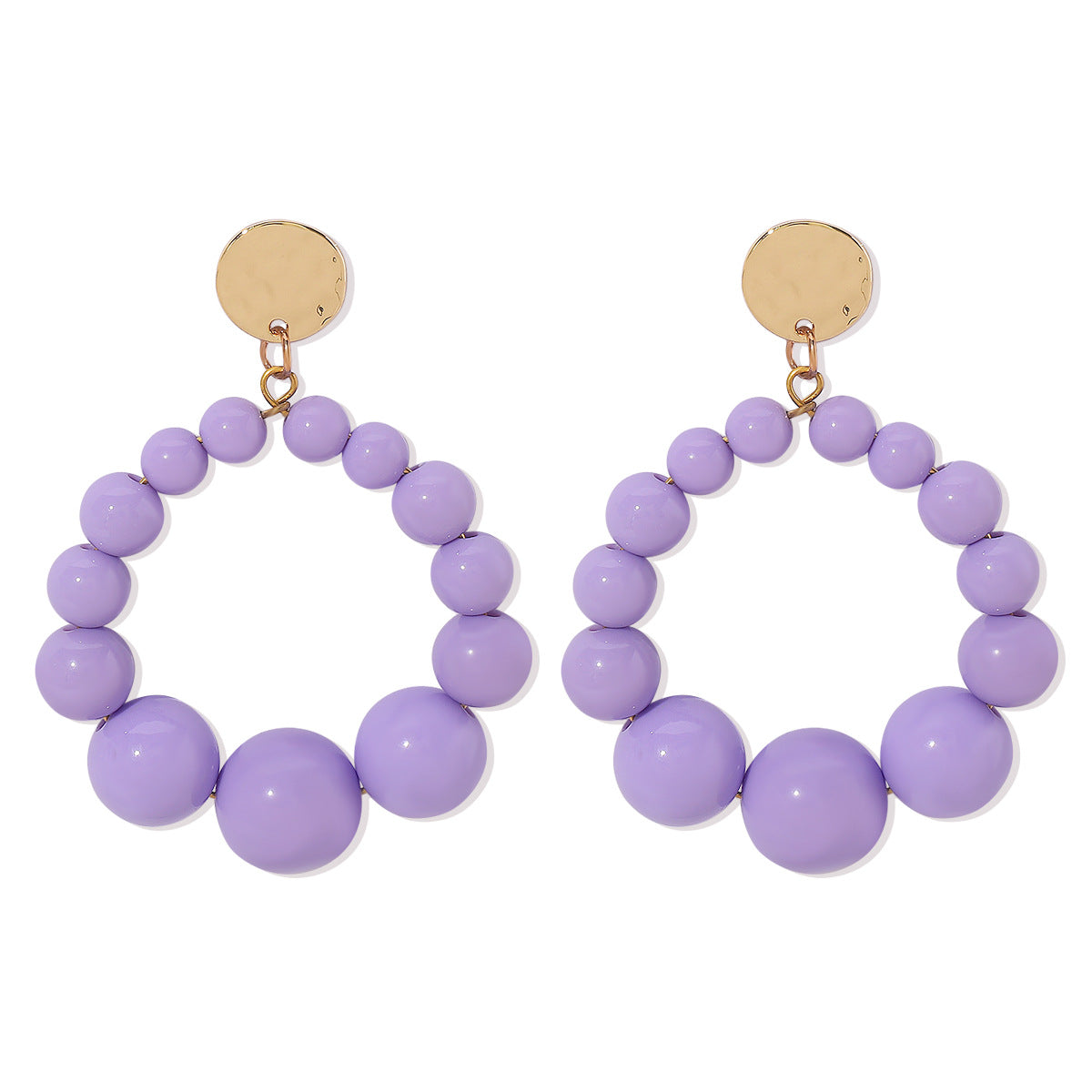Pendientes Minimalistas Geométricos de Resina para Mujer en Colores Caramelo con Acabado Artesanal