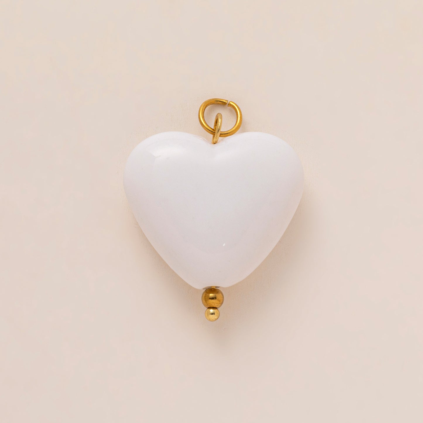 Sweet 18K Gold Plated Geometric Heart Stainless Steel Drip Oil Rhinestone Charm Bar Pendant for Unisex