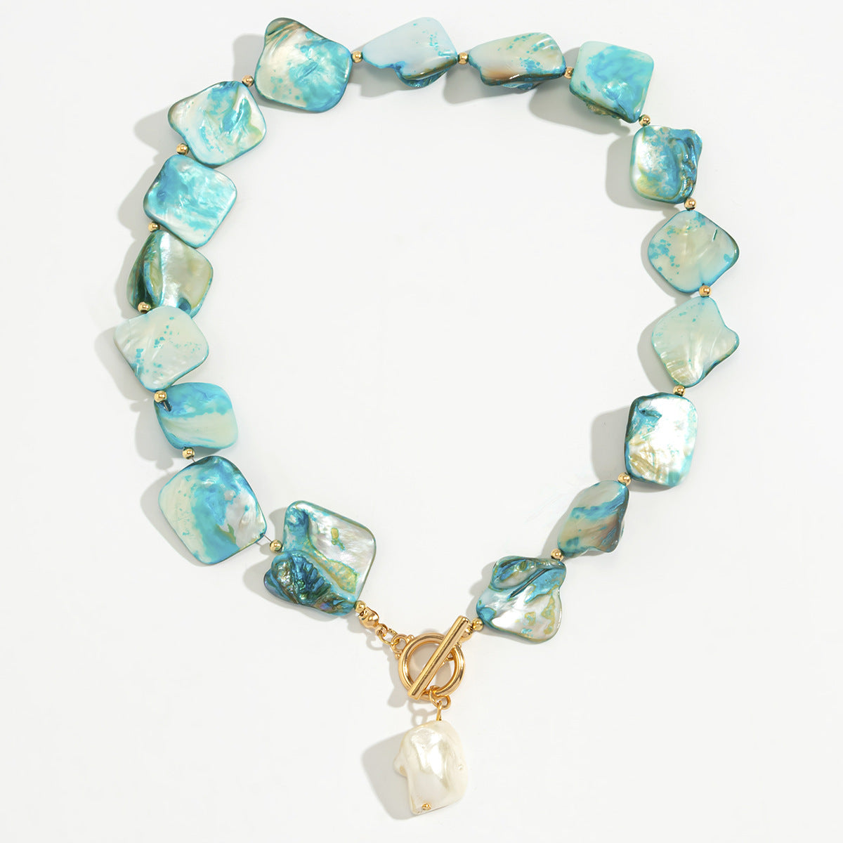 Sweet Geometric Star Shell Alloy Plated Necklace for Women