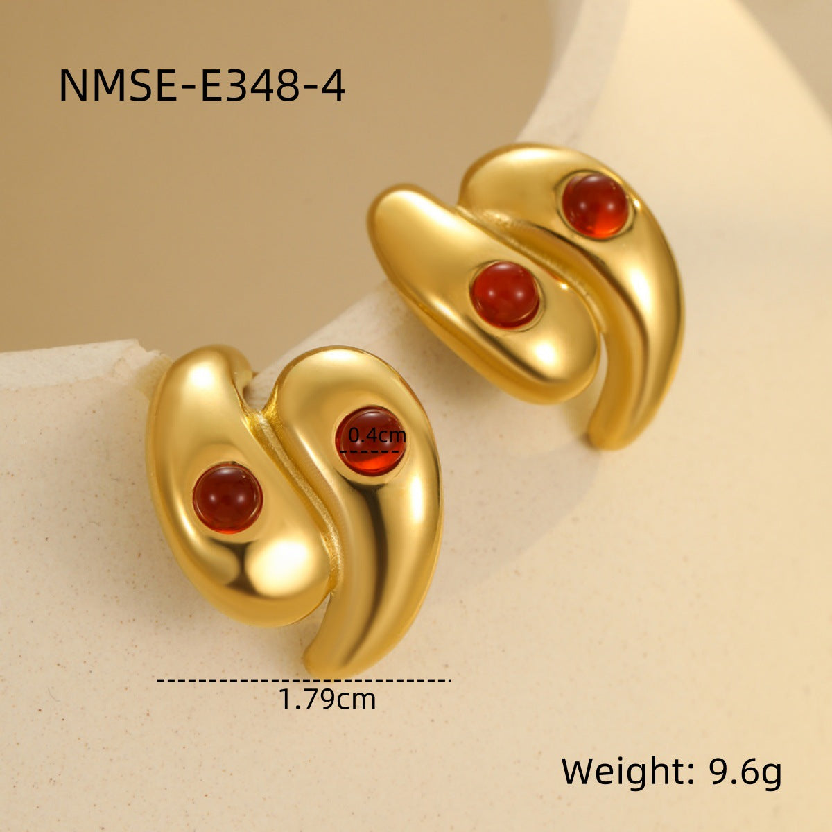 Elegante collar de acero inoxidable geométrico con borlas y corazón, chapado en oro de 18 quilates, para mujer