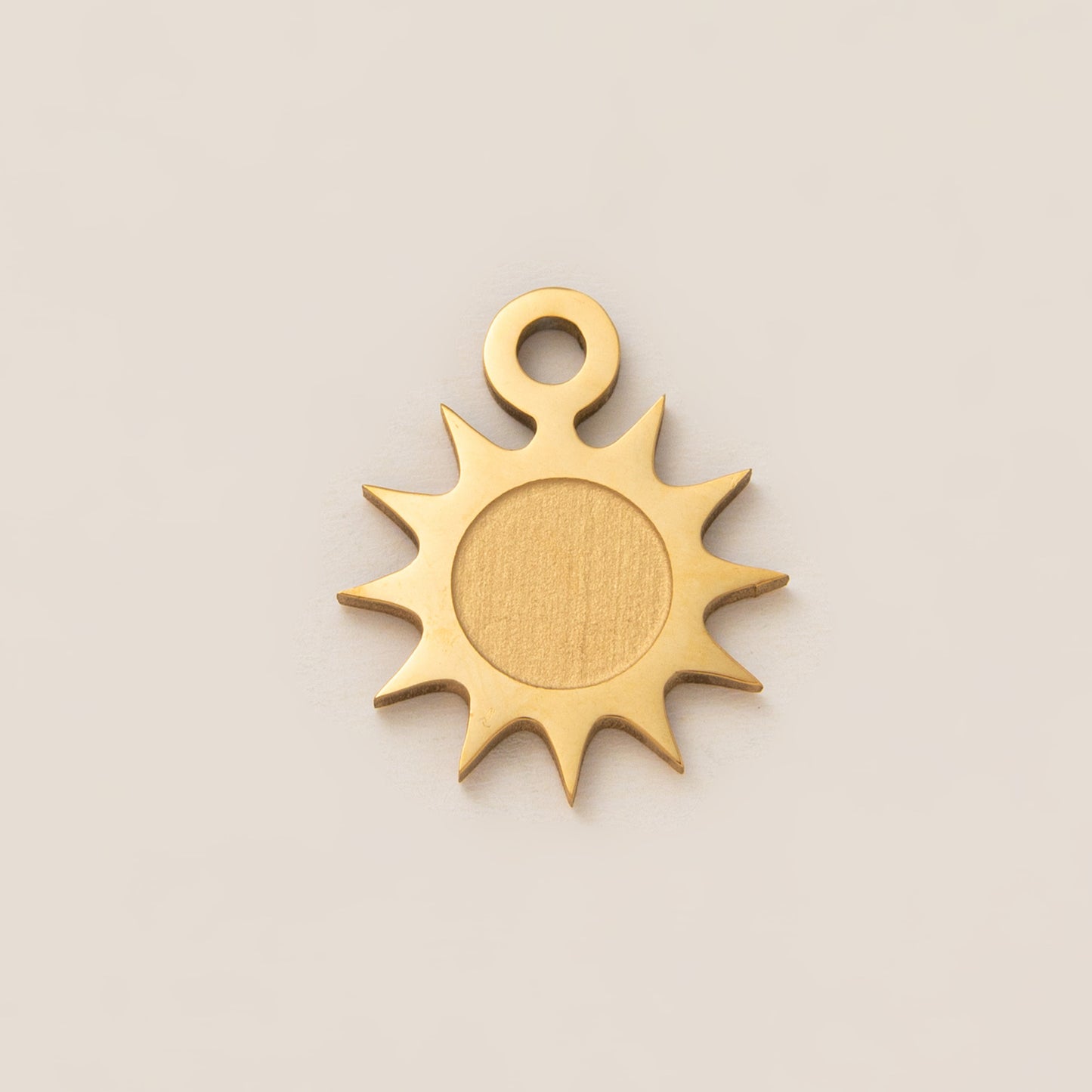 Minimalist 18K Gold Plated Round Square Geometric Stainless Steel Pendant Necklace
