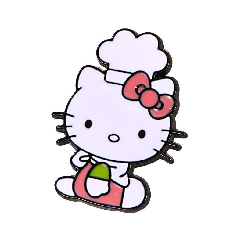 Spilla Sanrio Cartoon Kawaii con Acrilico e Lega di Zinco, Forma di Animale e Personaggio, Finitura in Resina Drip, Accessorio Moda Unisex