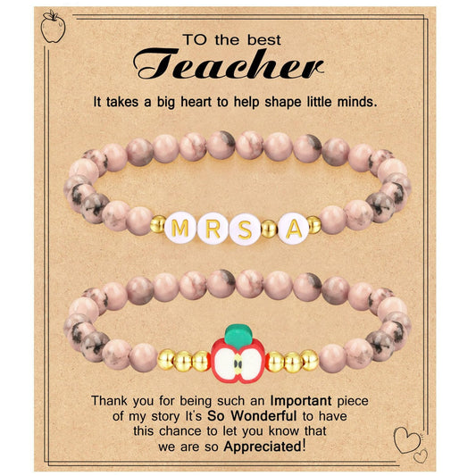 Minimalist Zebra Print Letter Geometric Hand-woven Bracelet Set for Women