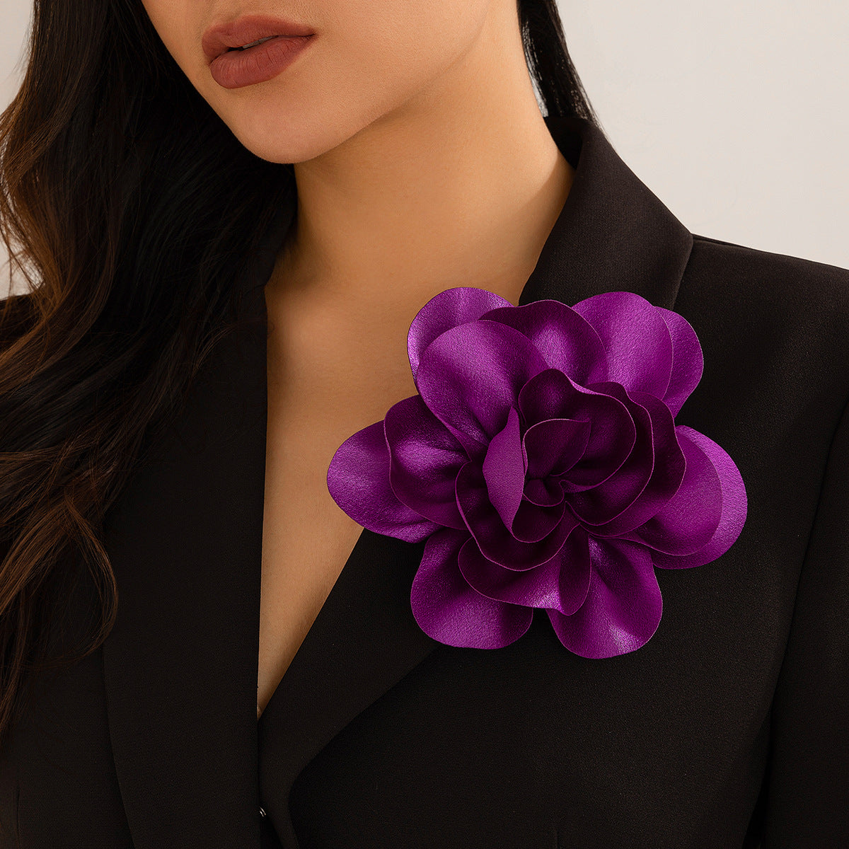 Sweet Handmade Floral Fabric Brooch and Hair Clip for Women