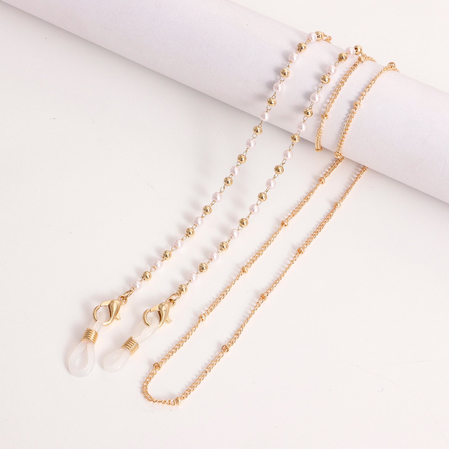 Fashion Colorful Crystal Inlaid Alloy Glasses Chain Mask Holder