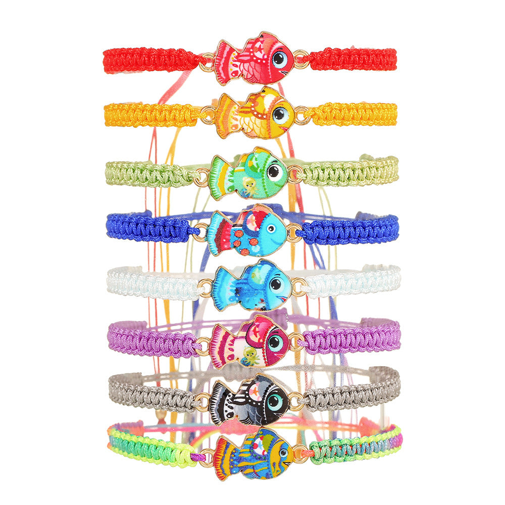 Casual Cartoon Fish Alloy Acrylic Bracelet for Women and Men