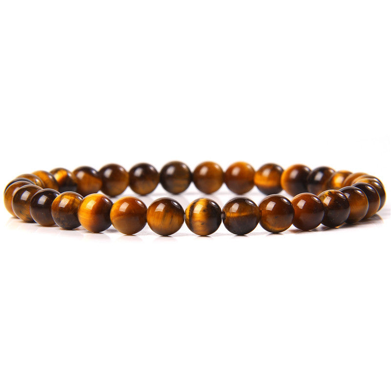 Elegant Casual Geometric Natural Agate Beaded Bracelet Unisex 6mm