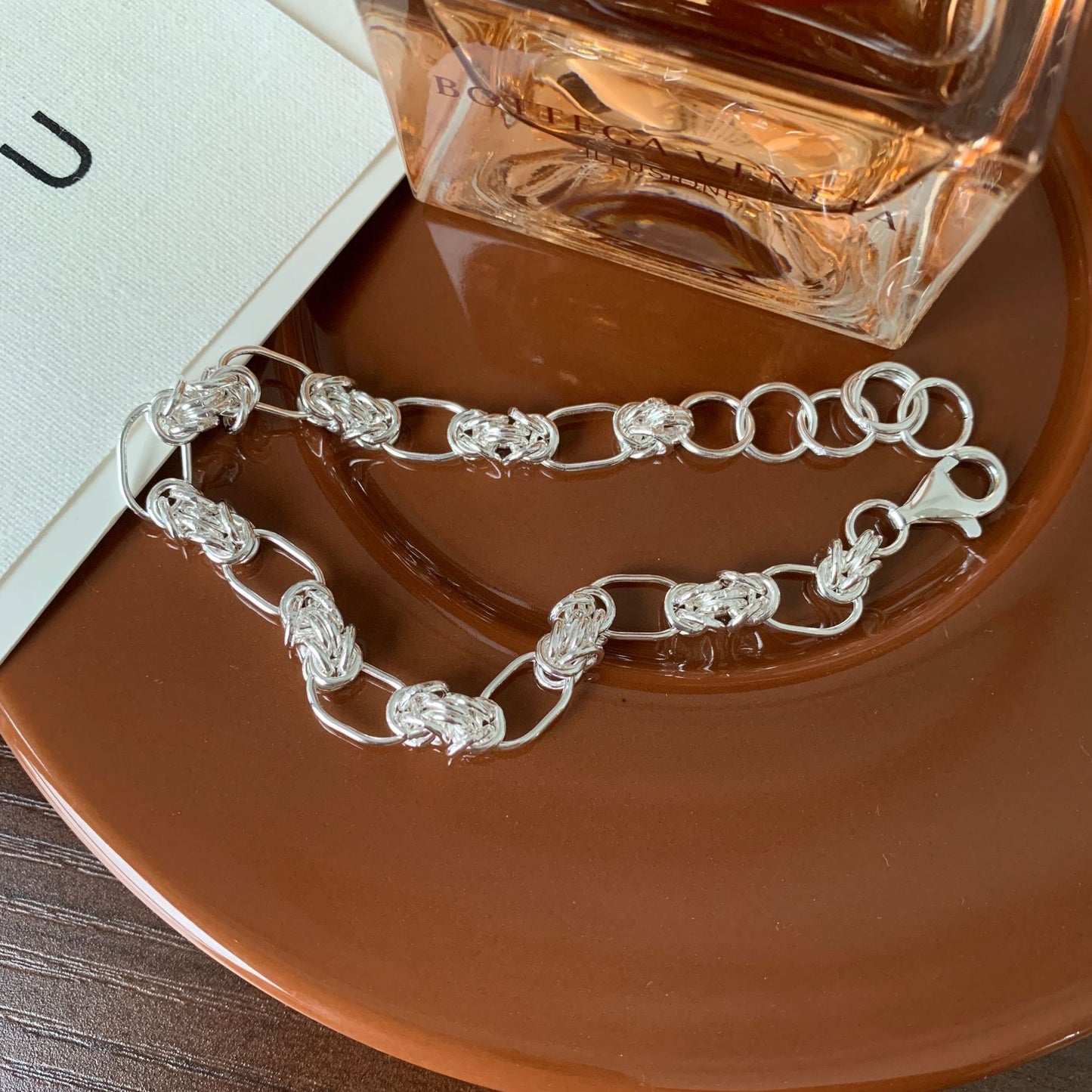 Minimalist Geometric S925 Sterling Silver Handmade Braided Bracelet