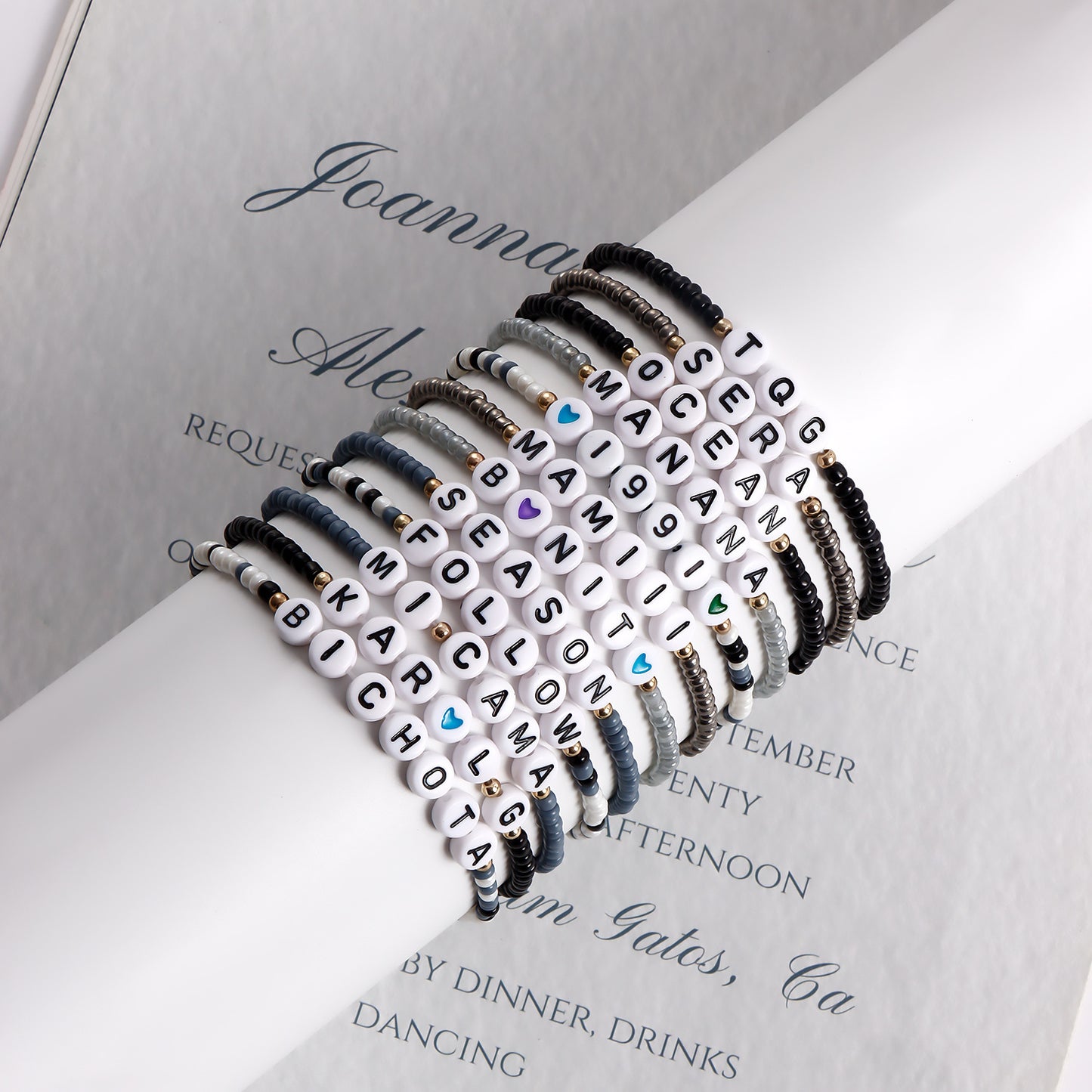 Geometric Ins Style Plated Bracelet Set with Crystal Charms for Women and Men