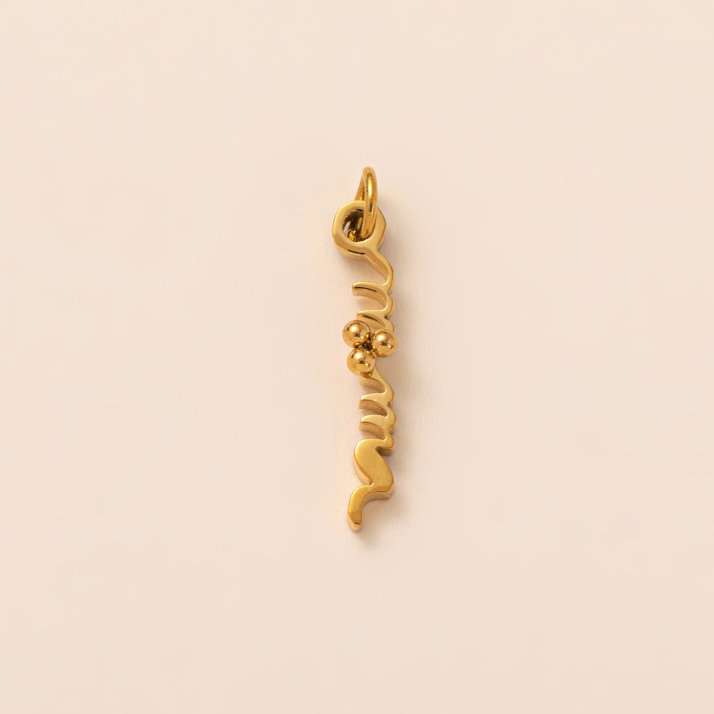 Vintage 18K Gold Plated Stainless Steel Heart Pendant DIY Charm Bar Necklace