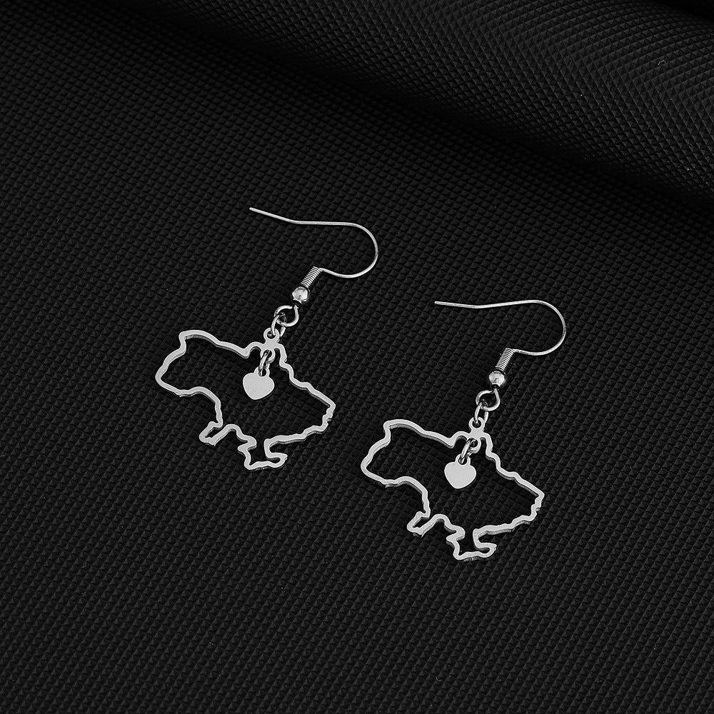Orecchini pendenti da donna personalizzati in acciaio inossidabile placcato con forme geometriche