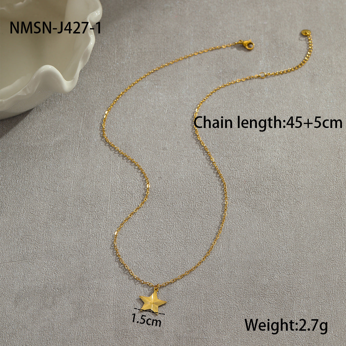Collana alla moda in acciaio inossidabile a forma di cuore con placcatura in oro da donna, catena clavicola ipoallergenica