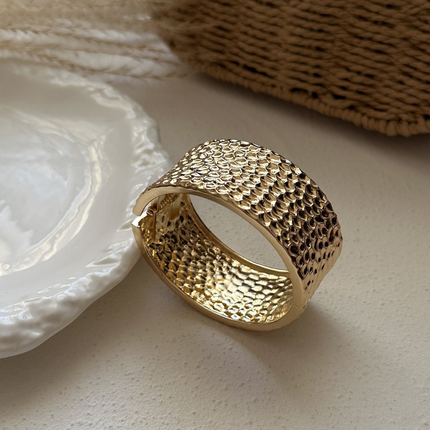Minimalist Geometric Square Round Alloy Plated Bracelet