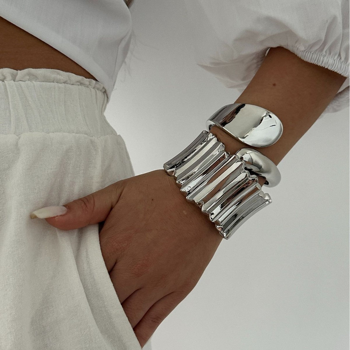Fashion Geometric Gold Plated Alloy Open Adjustable Cuff Bracelet