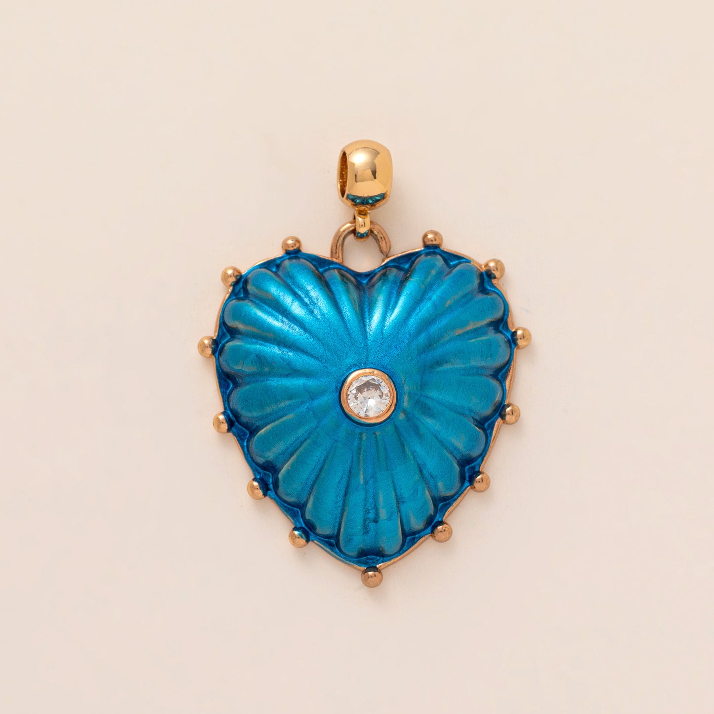 Sweet Drip Oil Plated Brass Heart Geometric Charm Bar for DIY Necklace