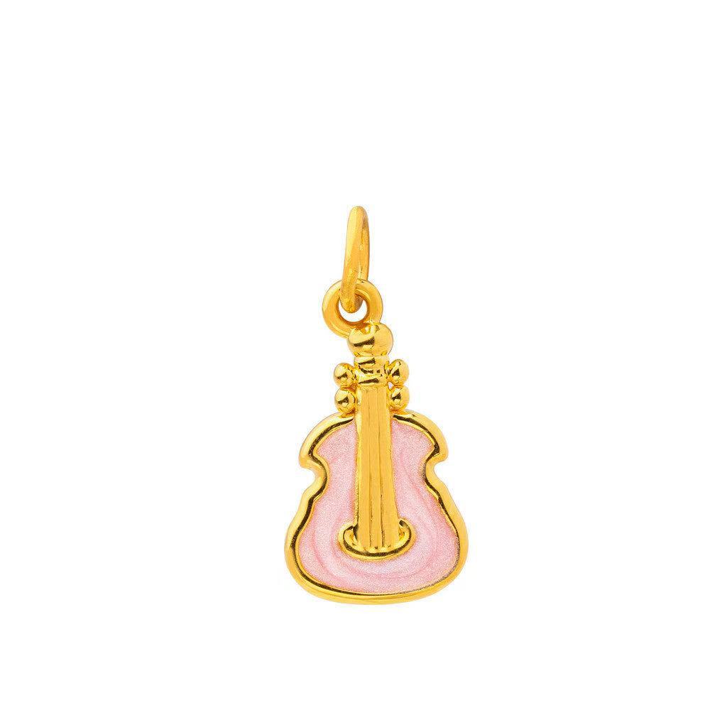 Vintage 18K Gold Plated Stainless Steel PVD Butterfly Heart Floral Charm Bar Pendant