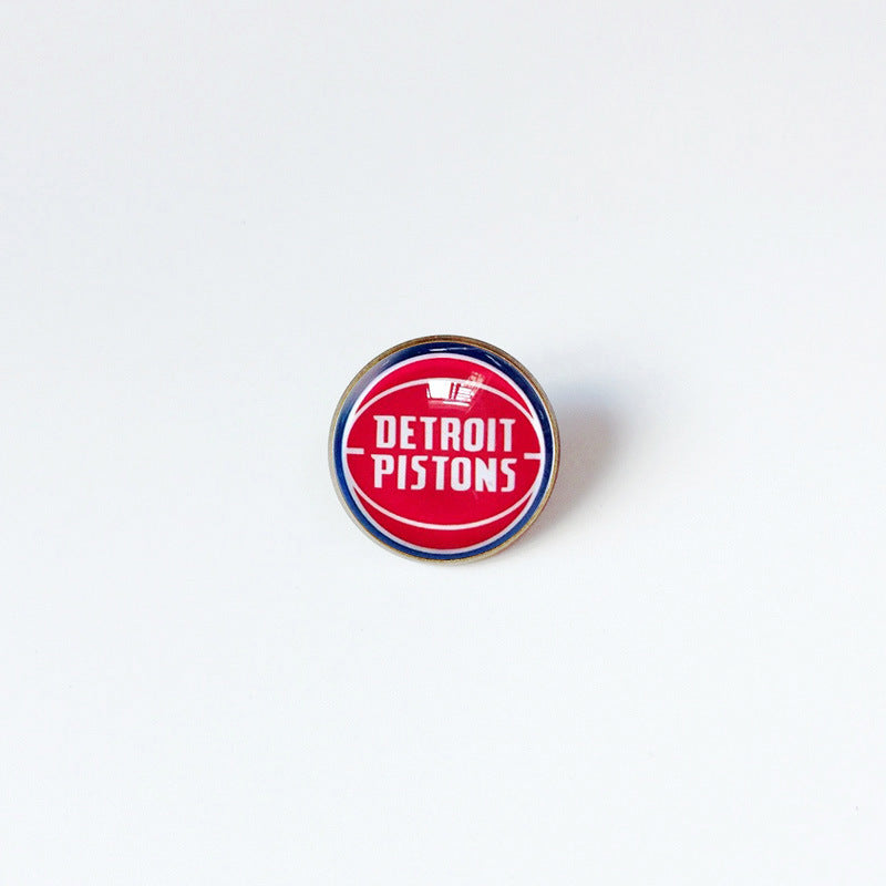 Pin de solapa metálico de equipos de baloncesto retro de la NBA - Insignia con gema vintage - Broche de Kobe Curry - Regalo para fans - Unisex