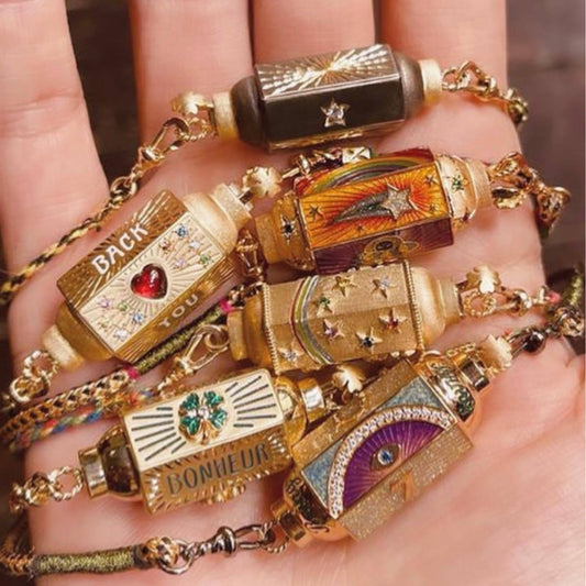 Collar con colgante de tarot de ojo estelar geométrico minimalista de cobre chapado en oro con cadena ajustable