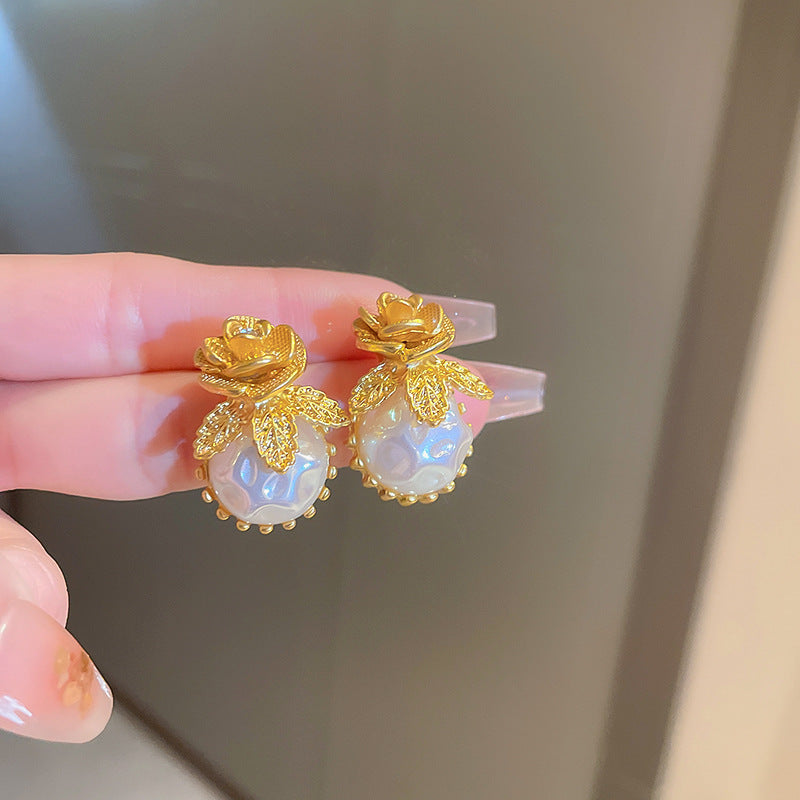 Vintage-Style Dripping Water Drop and Geometric Earrings in Alloy with Rhinestone Inlay for Women