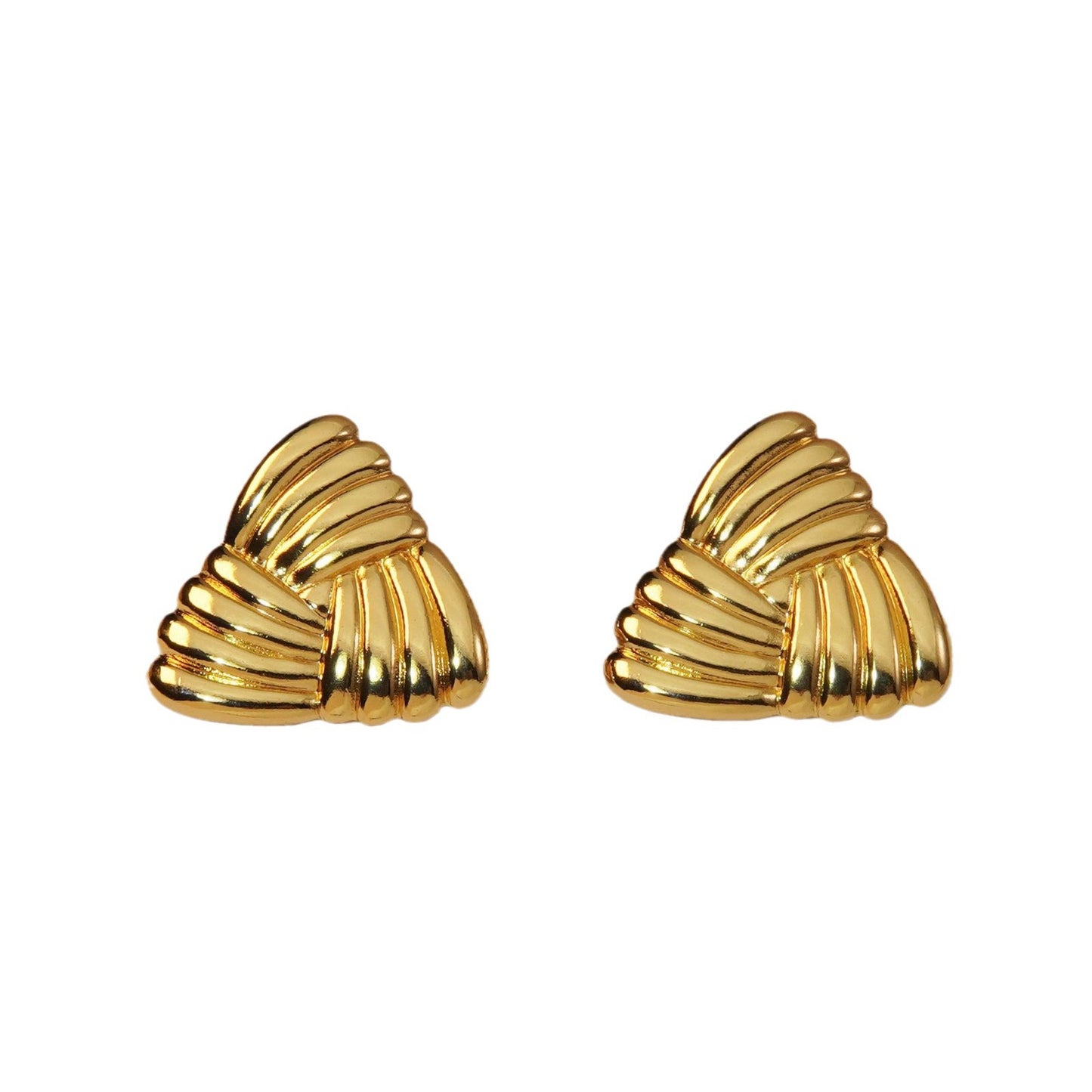 Minimalist Geometric Triangle Stainless Steel Plated Earrings for Women