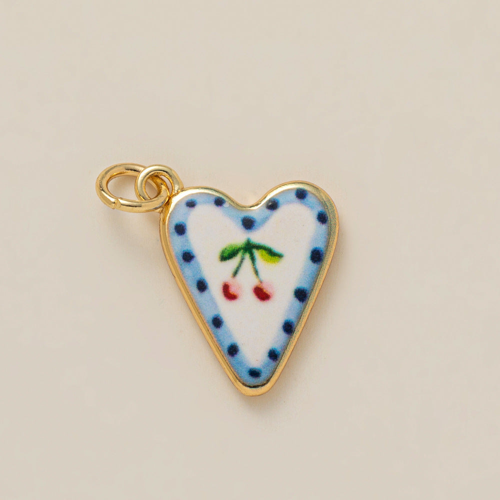 Minimalist Floral Pattern Brass PVD Plated Charm Bar