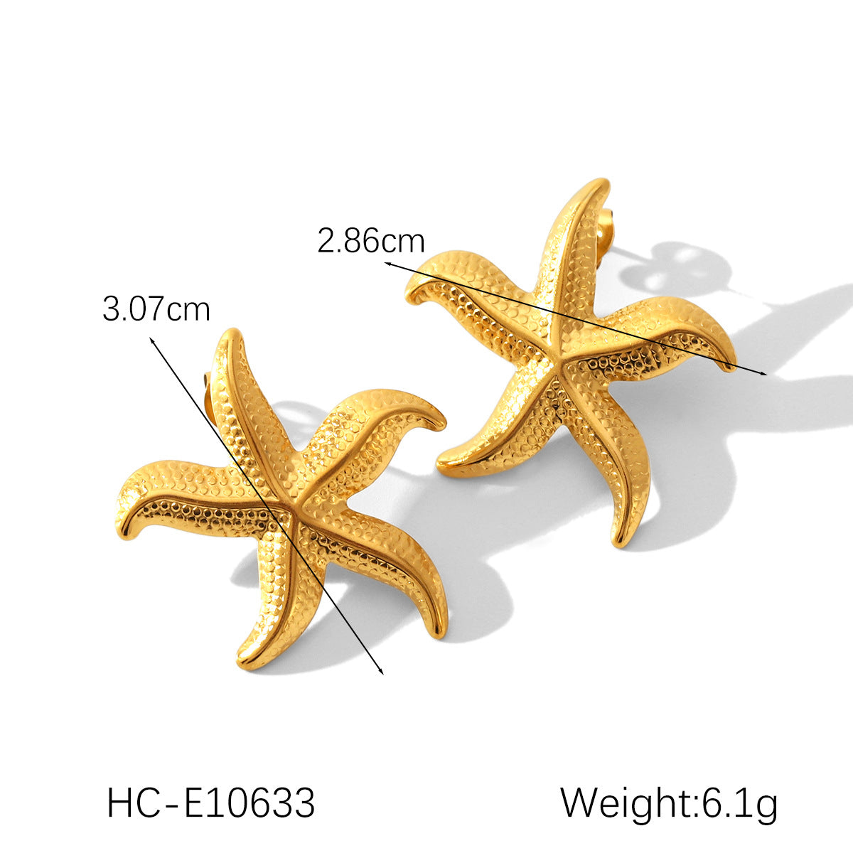 Set di collane minimalista con stelle marine e conchiglie, ispirato all'oceano, in acciaio inossidabile con finitura placcata per donne