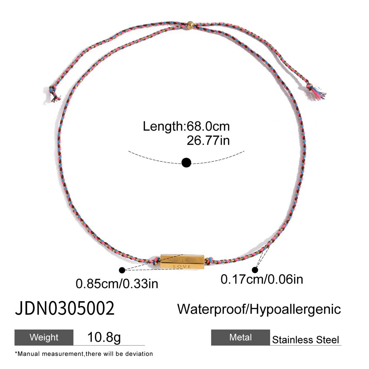 Collana con ciondolo a croce geometrica minimalista in acciaio al titanio placcato oro per donna