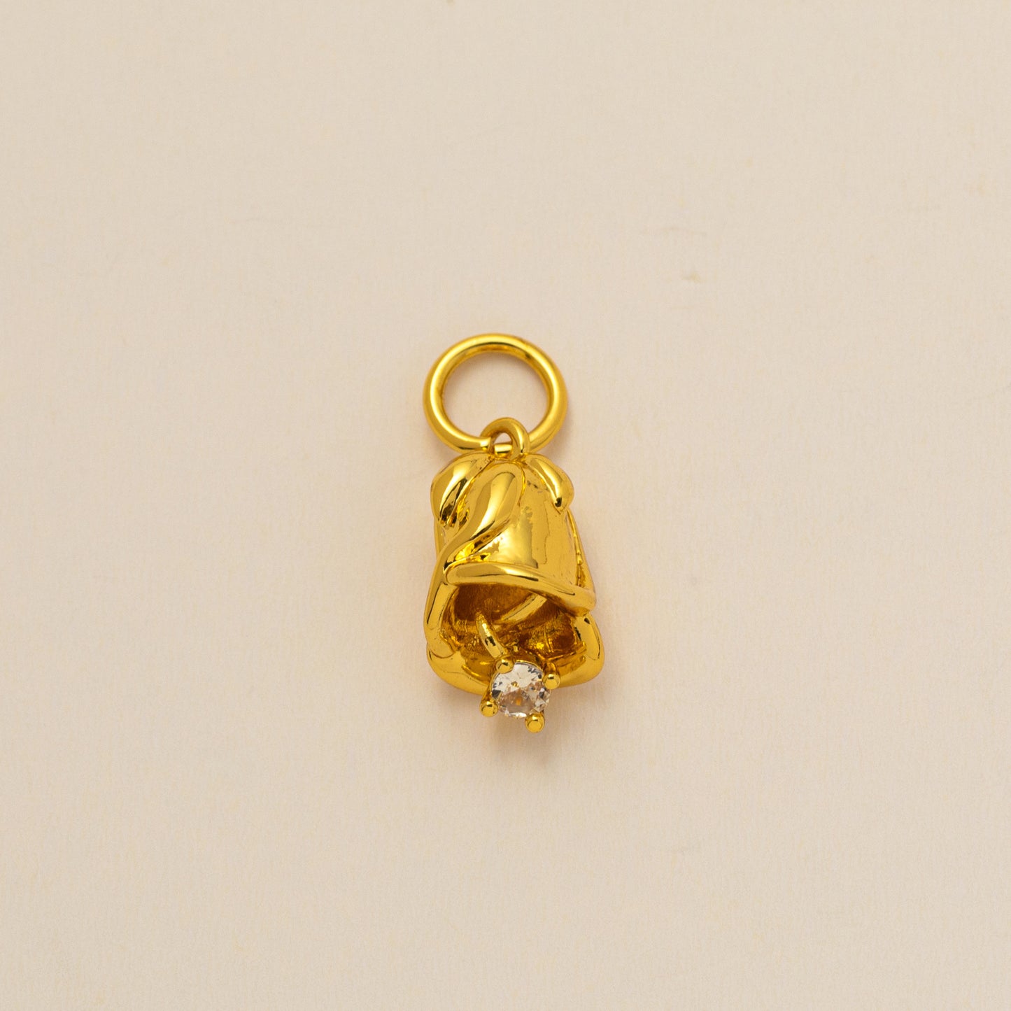 December Birthstone Cubic Zirconia Plated Brass Charm Bar Pendant for DIY Necklace Unisex