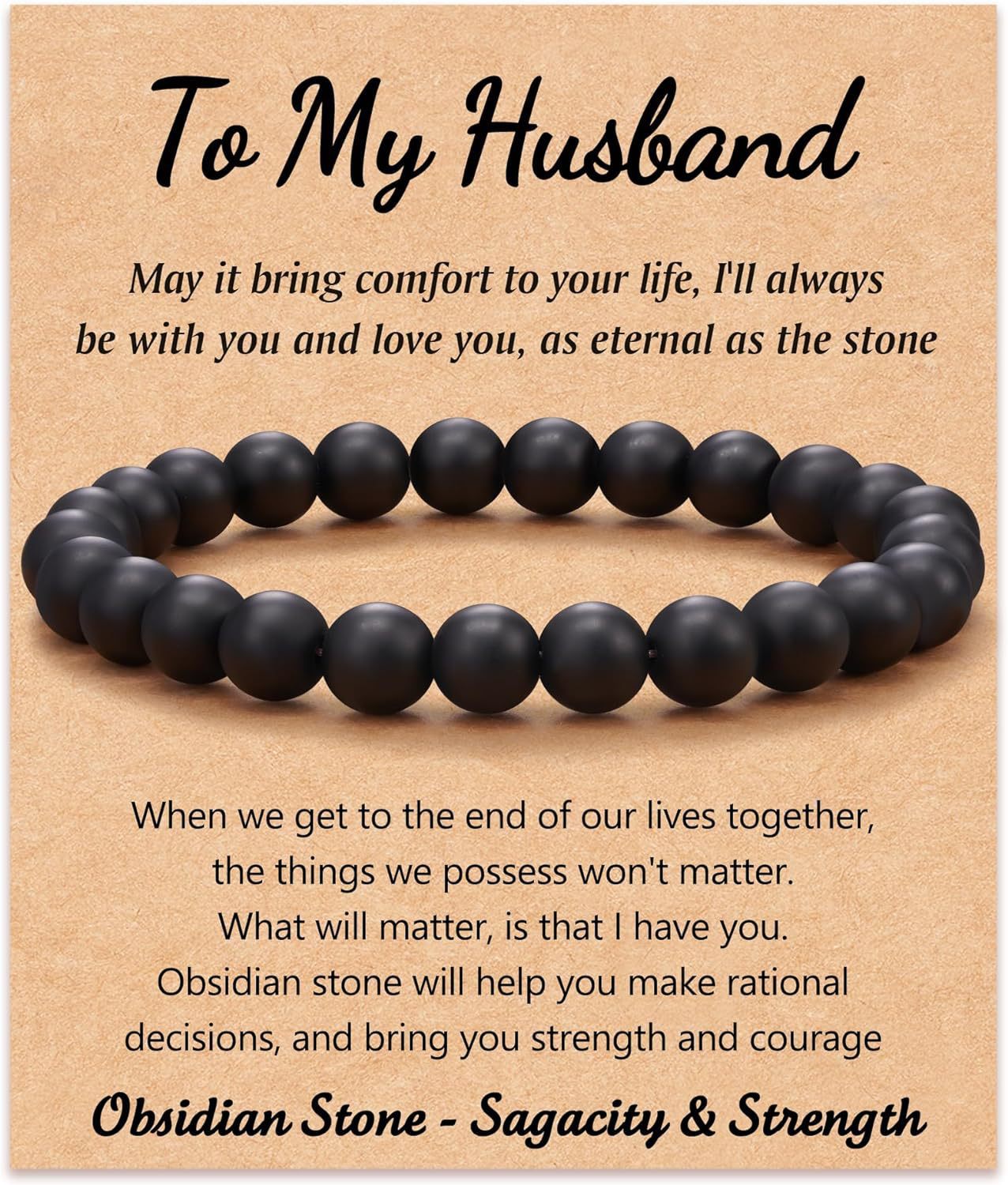 Men's Geometric Round Agate Beaded Bracelet