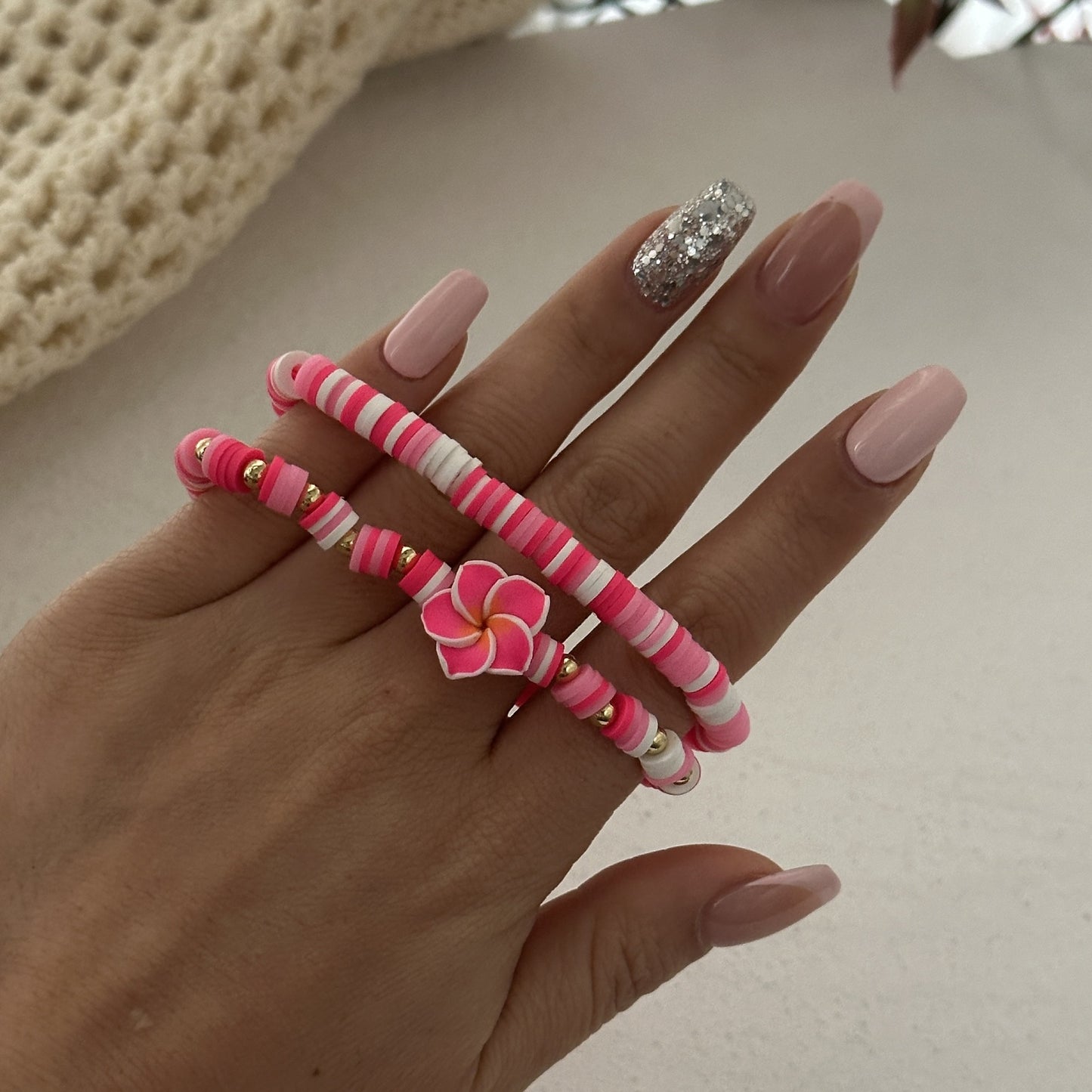 Bohemian Casual Floral Resin Plated Bracelet