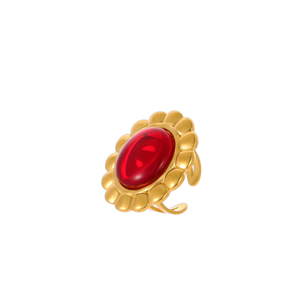 Anillo minimalista de acero inoxidable con diseño geométrico y acabado chapado para mujer, elegante, ligero y lujoso
